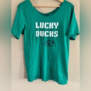 Lucky Ducks Vintage Green Short Sleeve Tee